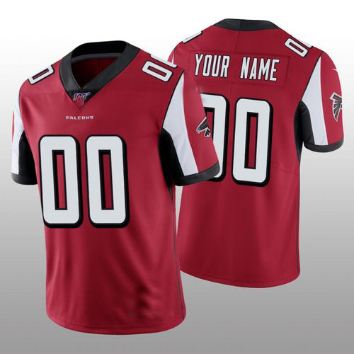 Custom1 Atlanta Falcons Red Vapor Limited 100th Season Jersey1 Stitched American Football Jerseys