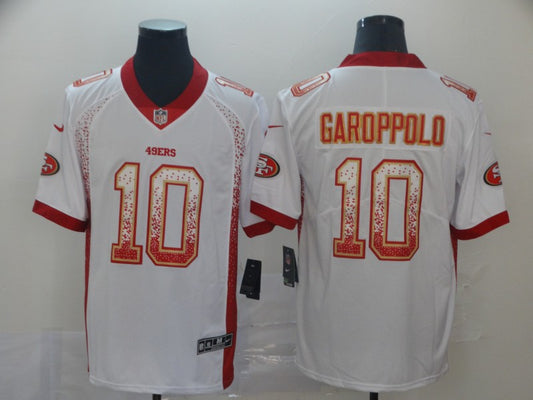 Men's San Francisco 49ers Jimmy Garoppolo #10 White Authentic Game Jersey1