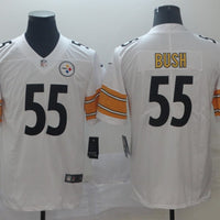 Men's Pittsburgh Steelers Devon Bush Jr. #55 White Game Jersey1