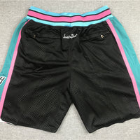 Men's San Antonio Spurs Black Hardwood Classics Basketball Shorts1