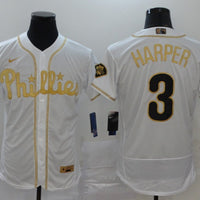 Men's Philadelphia Phillies Bryce Harper #3 White Fashion Stitched Jersey1