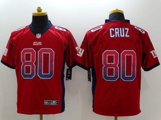 Men's New York Giants Victor Cruz #80 Red Game Jersey1