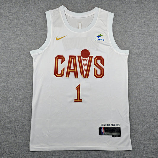 Men's Cleveland Cavaliers James Harden #1 White Swingman Jersey - Association Edition