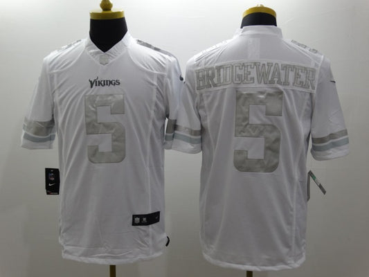 Men's Minnesota Vikings Teddy Bridgewater #5 White Game Jersey1