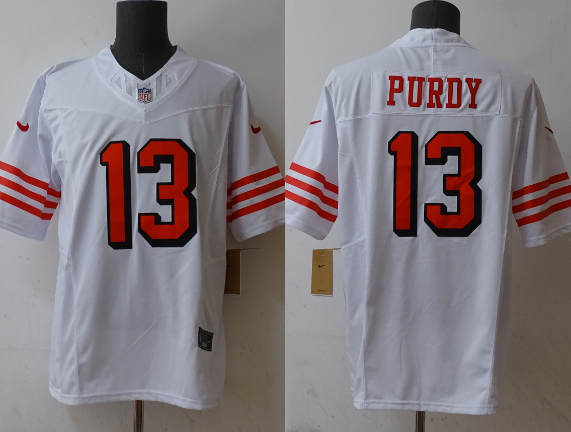 Men's San Francisco 49ers Brock Purdy #13 White Vapor F.U.S.E. Limited Jersey