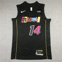 Men's Miami Heat Tyler Herro #14 Black Swingman Player Jersey1 - City Edition