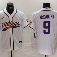 Men's Minnesota Vikings J.J. McCarthy #9 White Game Jersey1