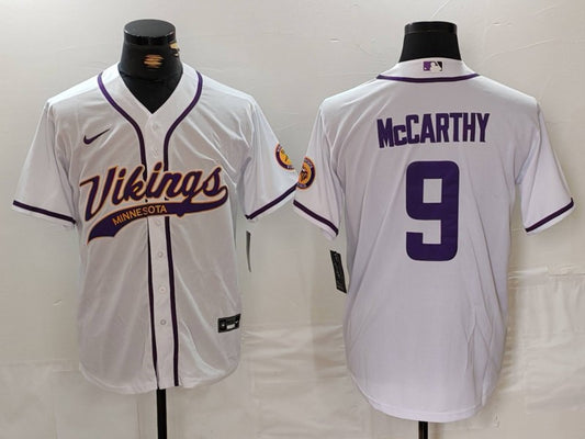 Men's Minnesota Vikings J.J. McCarthy #9 White Game Jersey1