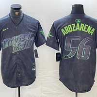 Men's Tampa Bay Rays Randy Arozarena #56 Charcoal 2024 City Connect Limited Player Jersey1