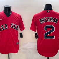 Men's Boston Red Sox Alex Bregman #2 Red Replica Player Jersey1