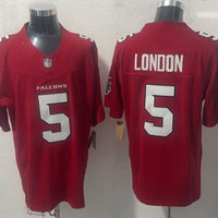 Men's Atlanta Falcons Drake London #5 Red Game Player Jersey