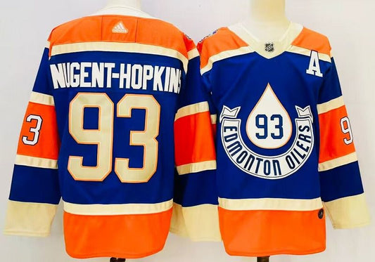 Men's Edmonton Oilers Nugent-Hopkins #93 Blue Player Game Jersey1