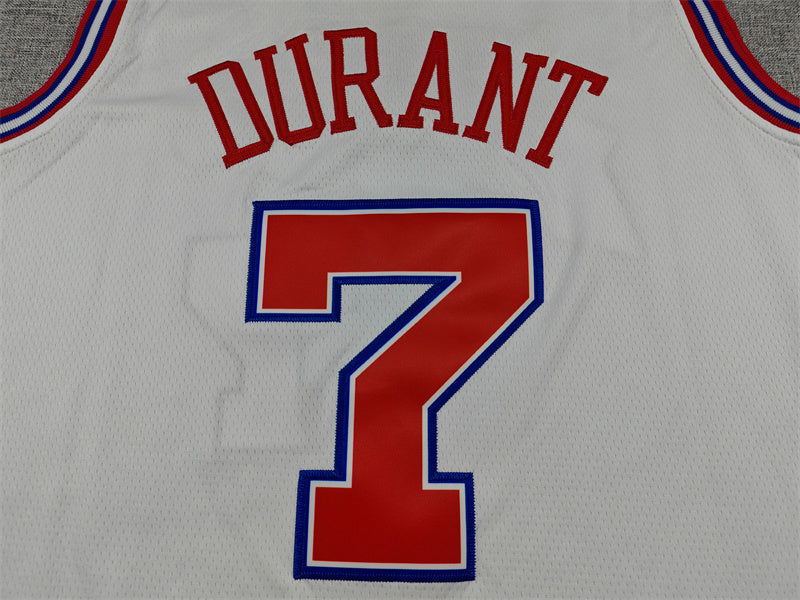 Men's Houston Rockets Kevin Durant #7 White 2025/26 Swingman Jersey - City Edition