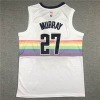 Men's Denver Nuggets Jamal Murray #27 NBA White Player Jersey1