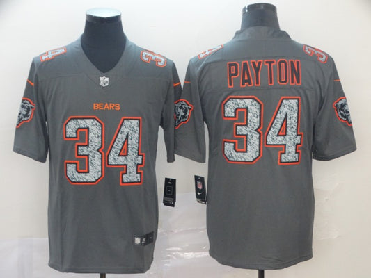 Men's Chicago Bears Walter Payton #34 Gray Team Game Jersey1