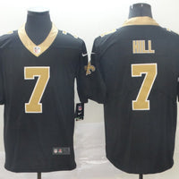 Men's New Orleans Saints Taysom Hill #7 Black Game Jersey1
