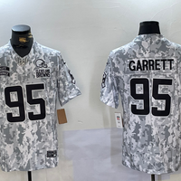 Men's Cleveland Browns Myles Garrett #95 Arctic Camo 2024 Salute to Service Limited Jersey1