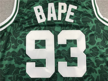 Men's Boston Celtics Bape Mitchell & Ness #93 NBA Green Player Jersey1