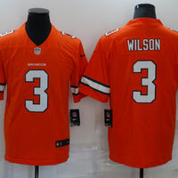 Men's Denver Broncos Russell Wilson #3 Orange Game Player Jersey1