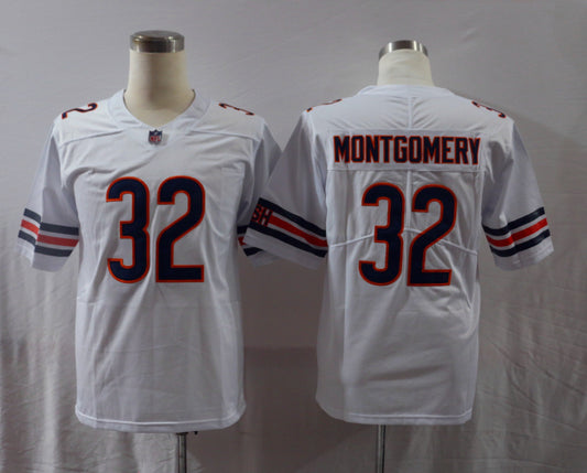 Men's Chicago Bears David Montgomery #32 White Player Game Jersey1