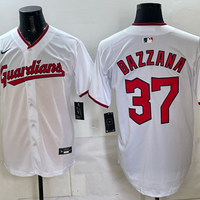 Men's Cleveland Guardians Travis Bazzana #37 White Home Limited Player Jersey