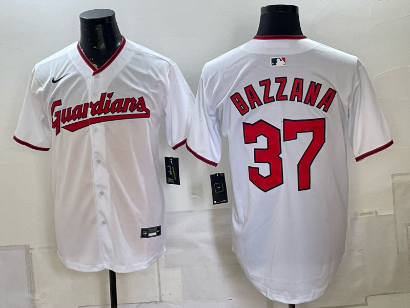 Men's Cleveland Guardians Travis Bazzana #37 White Home Limited Player Jersey