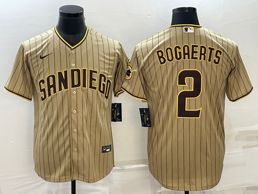 Men's San Diego Padres Xander Bogaerts #2 Tan Replica Player Jersey1