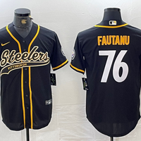 Men's Pittsburgh Steelers Troy Fautanu #76 Black Game Jersey1