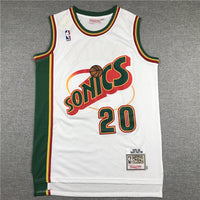 Gary Payton #20 Seattle SuperSonics White Throwback Swingman Jersey - JerseysFreak