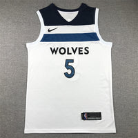 Men's Minnesota Timberwolves Anthony Edwards #5 White Swingman Jersey1 - Association Edition
