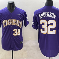 Men's LSU Tigers Kade Anderson #32 Purple Replica Player Jersey