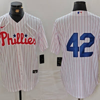Men's Philadelphia Phillies #42 White 2024 Jackie Robinson Day Home Limited Jersey1