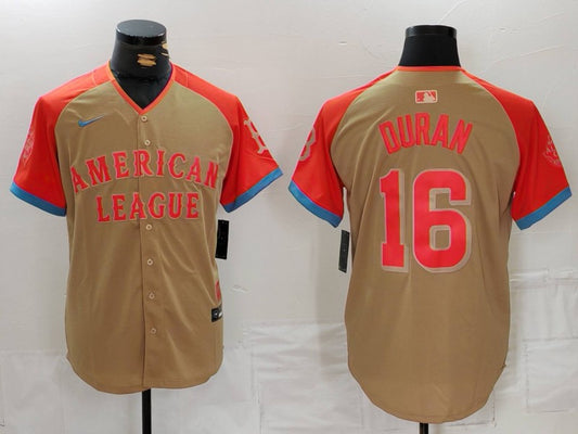 Men's American League Jarren Duran #16 Cream 2024 MLB All-Star Game Limited Player Jersey1