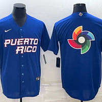 Men's 2023 World Baseball Classic Puerto Rico Blue Jersey1