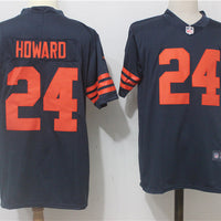 Men's Chicago Bears Jordan Howard #24 Navy Game Jersey1