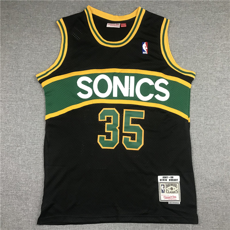 Kevin Durant #35 Seattle SuperSonics Black Throwback Swingman Jersey - JerseysFreak