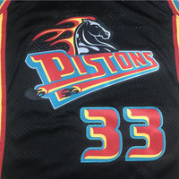 Men's Detroit Pistons Grant Hill 1998-99 Black Hardwood Classics Swingman Jersey1