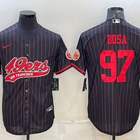 Men's San Francisco 49ers Nick Bosa #97 Black Game Player Jersey1 Joint Edition