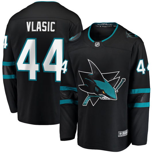Men's San Jose Sharks Marc-Edouard Vlasic #44 Fanatics Black Breakaway Jersey