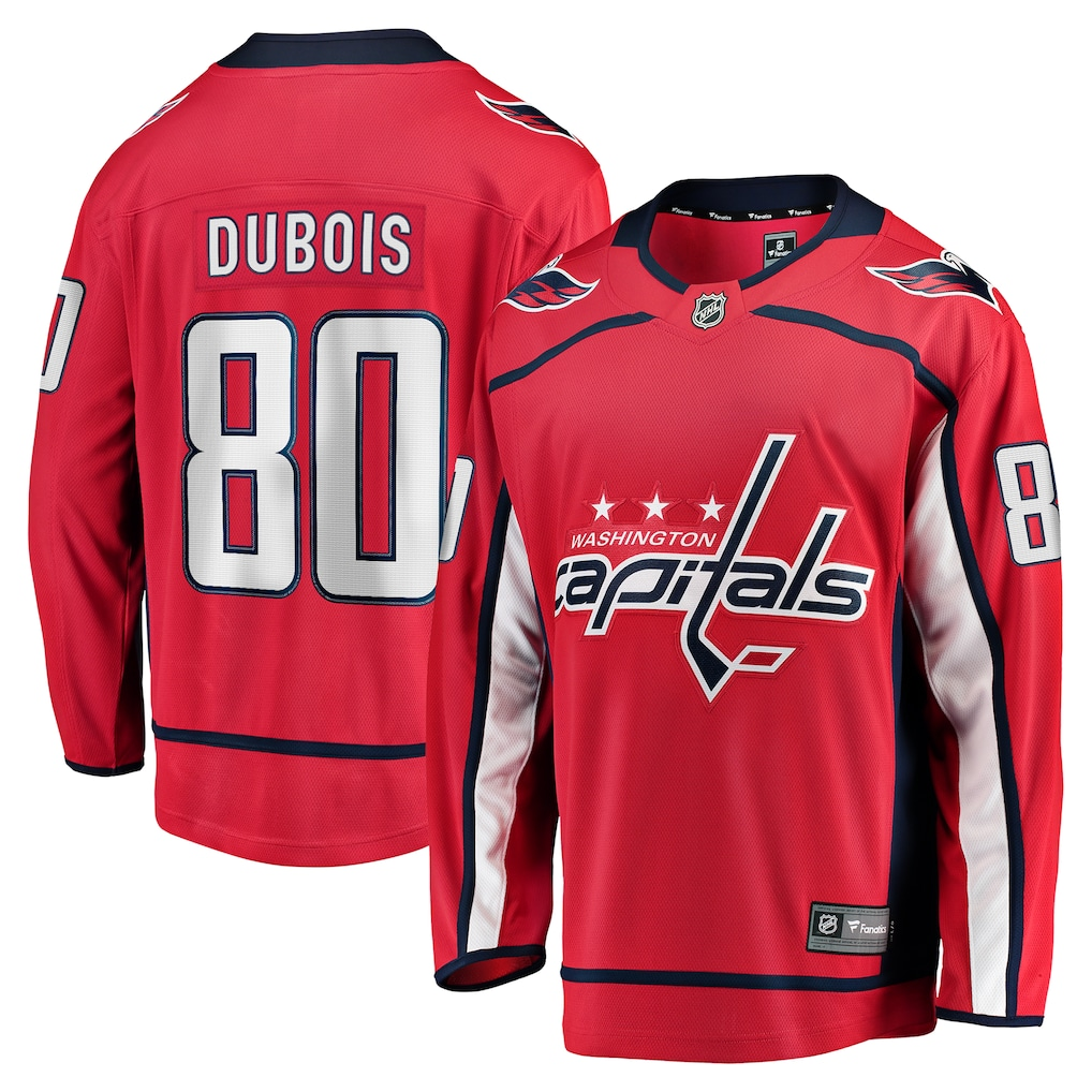 Men's Washington Capitals Pierre-Luc Dubois #80 Fanatics Red Home Premier Breakaway Player Jersey