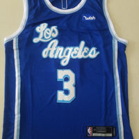 Men's Los Angeles Lakers Anthony Davis Blue #3 NBA Swingman Jersey1