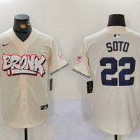 Men's New York Yankees Juan Soto #22 Cream Limited Player Jersey1