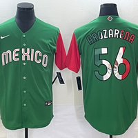 Men's 2023 World Baseball Classic #56 Randy Arozarena Mexico Jersey1 Green