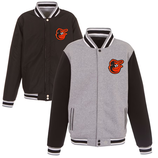 Men's Baltimore Orioles JH Design Reversible Fleece Full-Snap Jacket