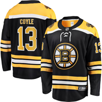 Men's Boston Bruins Charlie Coyle #13 Black Replica Player Jersey1