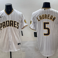 Men's San Diego Padres Juan Laurean #5 White Home Replica Jersey