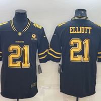Men's Dallas Cowboys Ezekiel Elliott #21 Black Color Rush Legend Player Jersey1