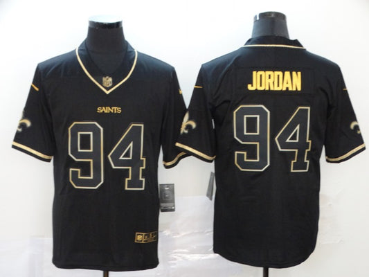 Men's New Orleans Saints Cameron Jordan #94 Black Game Player Jersey1