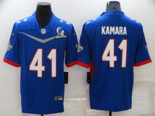 Men's New Orleans Saints Alvin Kamara #41 Blue All Star Game Jersey1