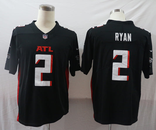 Men's Atlanta Falcons Matt Ryan #2 Black Game Player Jersey1
